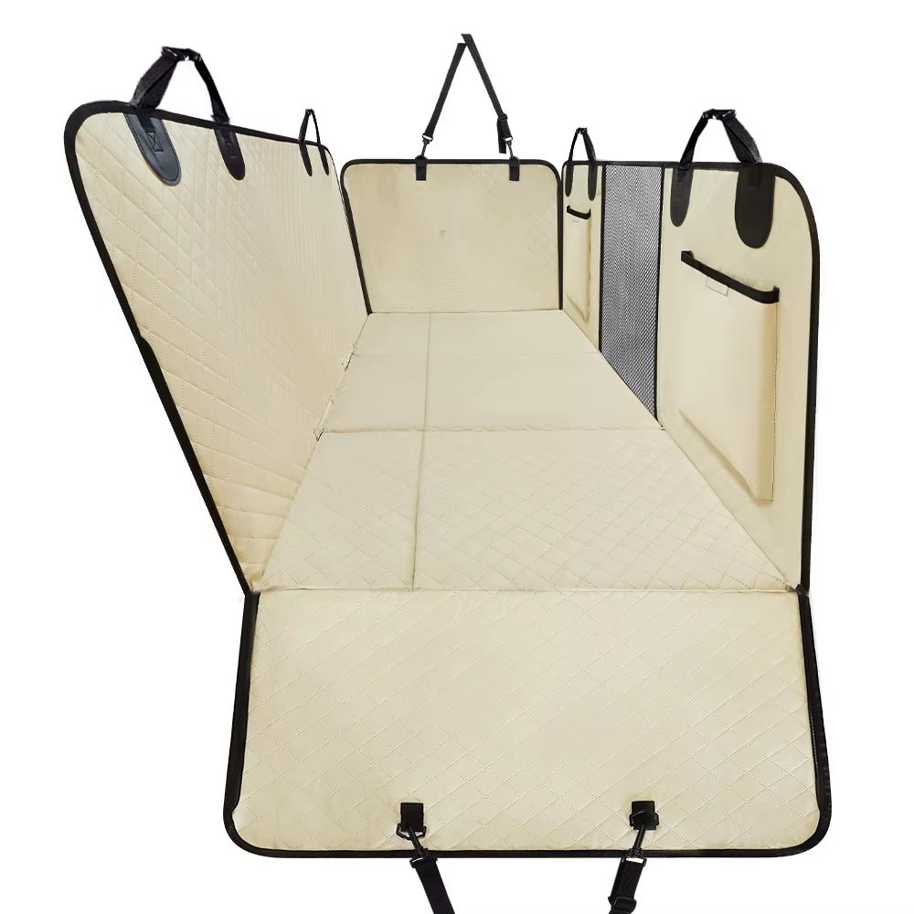 Dog Car Back Seat Extender Pet Backseat Covers with Hard Bottom Waterproof Safety Protector Hammock Carrier Mat Dogs Supplies