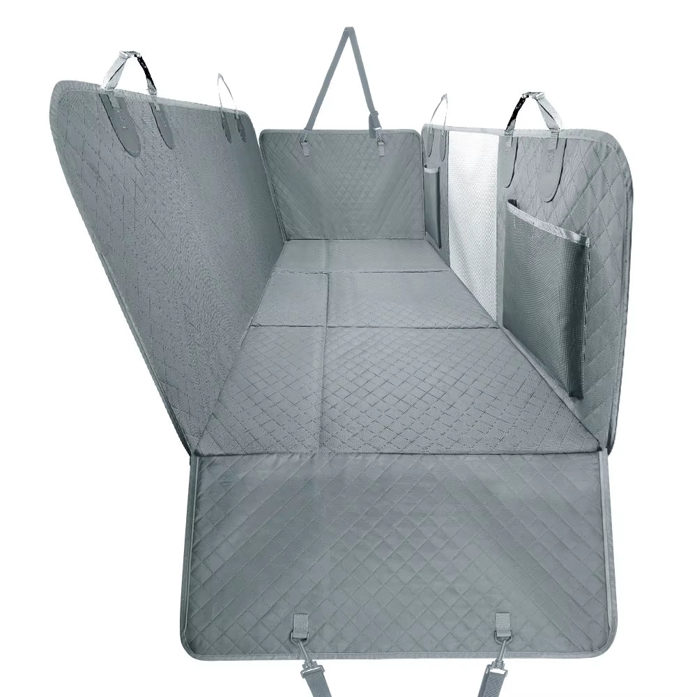 Dog Car Back Seat Extender Pet Backseat Covers with Hard Bottom Waterproof Safety Protector Hammock Carrier Mat Dogs Supplies